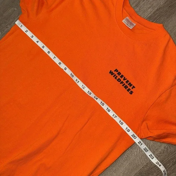 Filson Short Sleeve Pocket T Shirt Smokey Bear Men's Medium Flame Orange Cotton - Picture 5 of 7